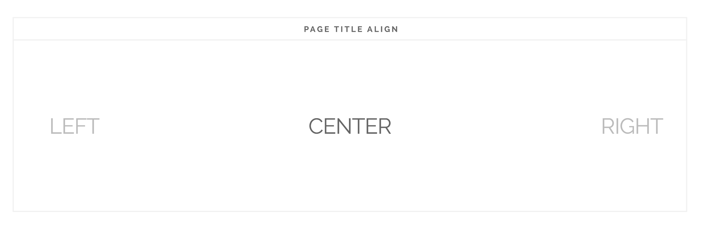 Page Title Alignment